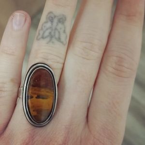 Vintage Sterling Silver & Stone Ring